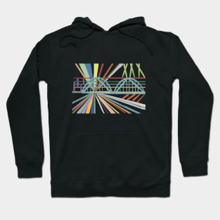 Abstract Rainbow Bridge Haleiwa Hoodie